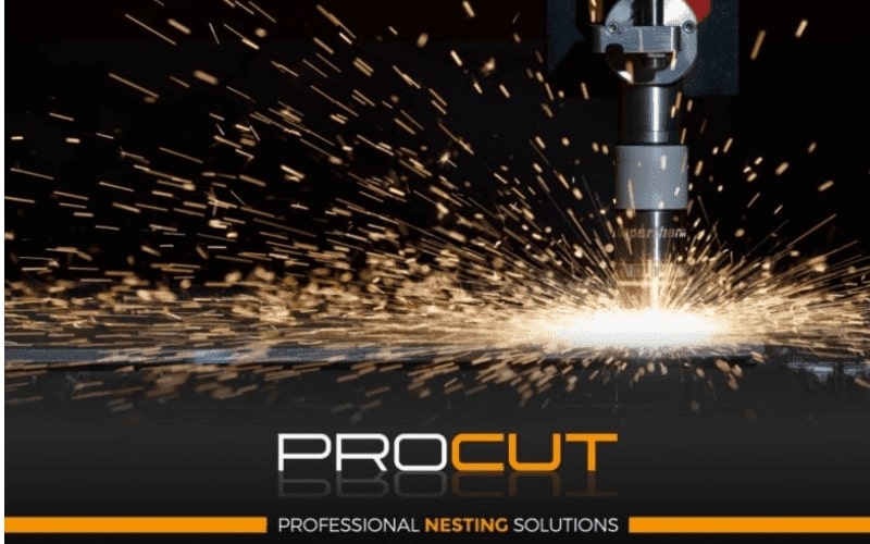 Procut CAD/CAM nesting software interface for CNC plasma cutter