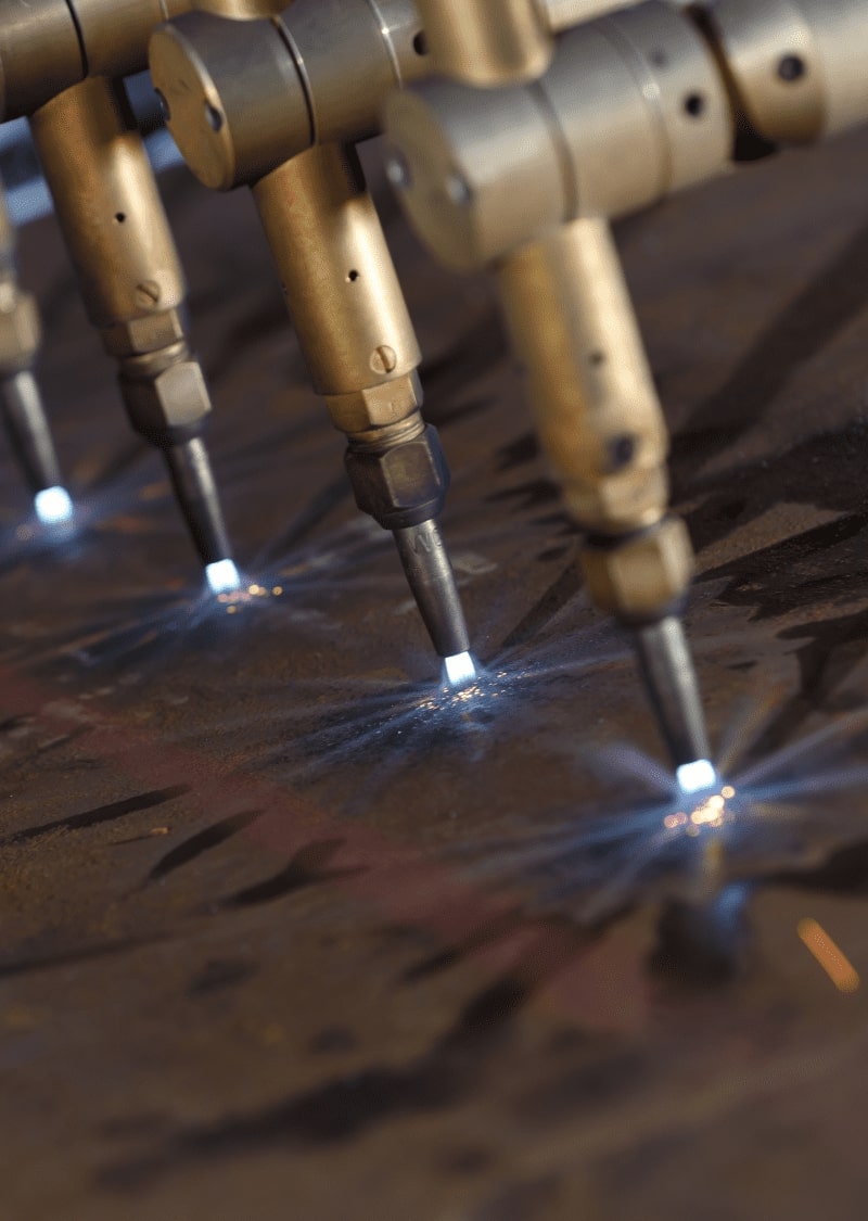 Esprit Industrial CNC Flame Cutting Machine Torch Closeup