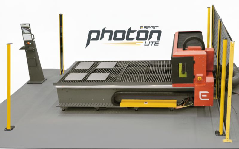 Photon LITE compact fiber laser cutter built by Esprit Automation